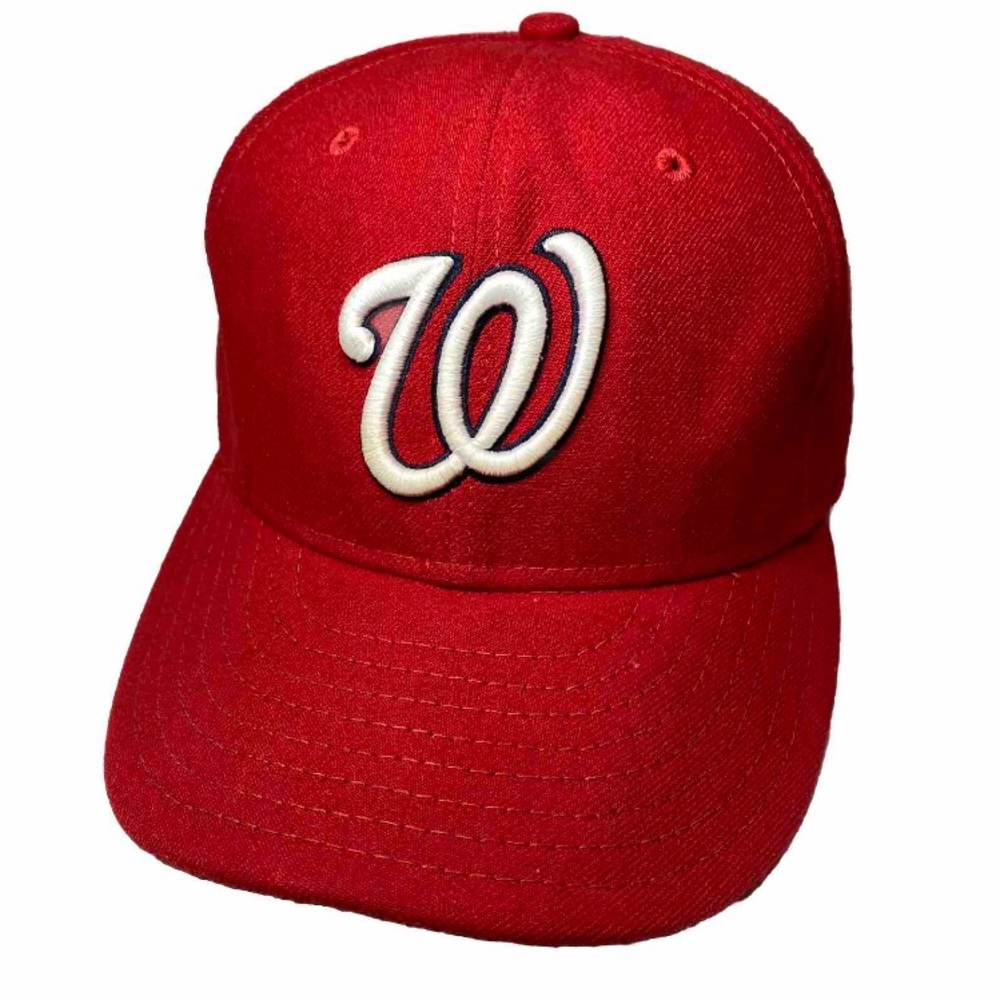 Washington Nationals Red Baseball Cap New Era 59Fifty MLB Men’s 7 1/4 Fitted Hat